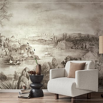 Galerie Wallcoverings Product Code 30199 - Bombay Design Wallpaper Collection - Beige, Grey Colours -  