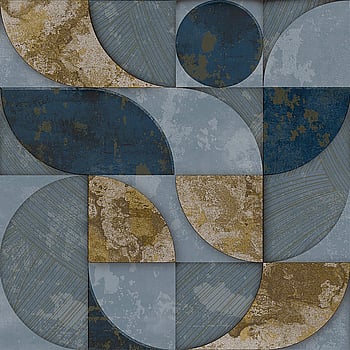 Galerie Wallcoverings Product Code 49314 - Stratum Wallpaper Collection - blue gold Colours -  