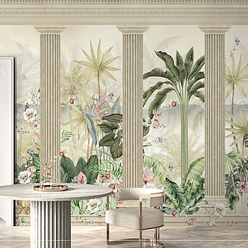 Galerie Wallcoverings Product Code BB30193 - Bombay Design Wallpaper Collection - Beige, Green Colours -  