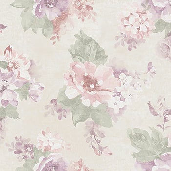 Galerie Wallcoverings Product Code G34101 - Vintage Damasks Wallpaper Collection - Purple Green Cream Colours -  