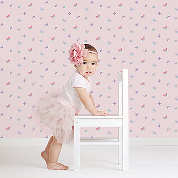 Galerie Wallcoverings Product Code G56008 - Just 4 Kids Wallpaper Collection - Pink Blue Purple Colours -  