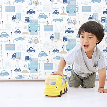 Galerie Wallcoverings Product Code G56009 - Just 4 Kids Wallpaper Collection - Blue White Colours -  