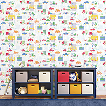 Galerie Wallcoverings Product Code G56010 - Just 4 Kids Wallpaper Collection - Red Blue Green Yellow Orange Colours -  
