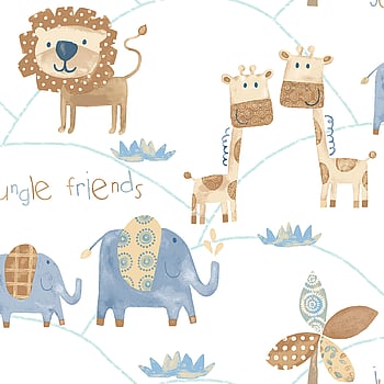 Galerie Wallcoverings Product Code G56022 - Just 4 Kids Wallpaper Collection - Blue Beige Colours -  