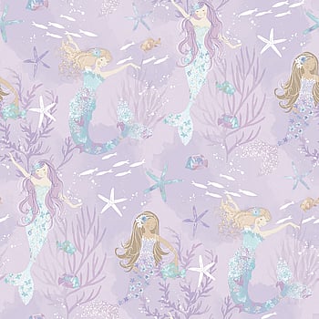 Galerie Wallcoverings Product Code G78391 - Tiny Tots 2 Wallpaper Collection - Purple Turquoise Glitter Colours -  