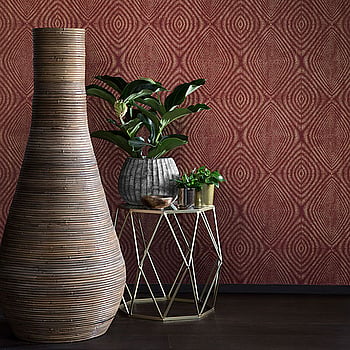 Galerie Wallcoverings Product Code TP21282 - Venise Wallpaper Collection - Red Terracotta Gold Colours -  